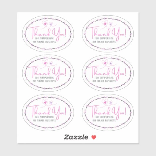 私の小規模企業をサポートしてくれてありがとう シール (シート)