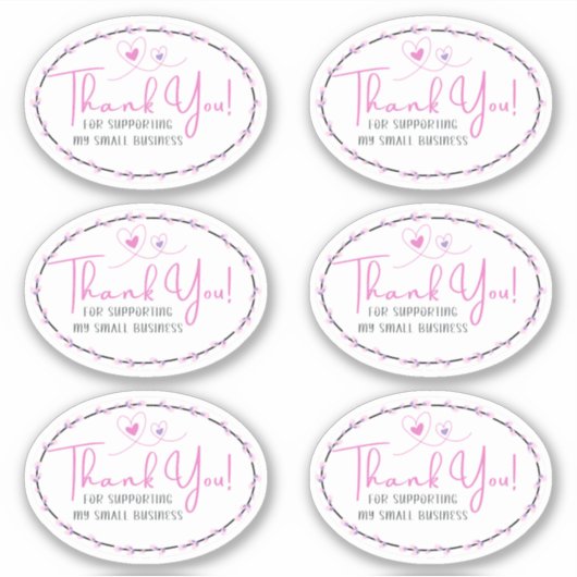 私の小規模企業をサポートしてくれてありがとう シール (正面)