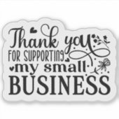 私の小規模企業をサポートしてくれてありがとう シール (正面)