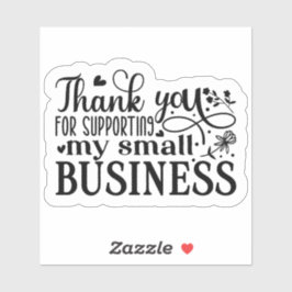 私の小規模企業をサポートしてくれてありがとう シール