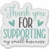私の小規模企業をサポートしてくれてありがとう シール (正面)