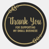 私の小規模企業をサポートしてくれてありがとう ラウンドシール (正面)