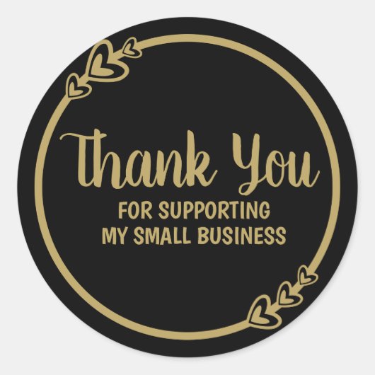 私の小規模企業をサポートしてくれてありがとう ラウンドシール (正面)