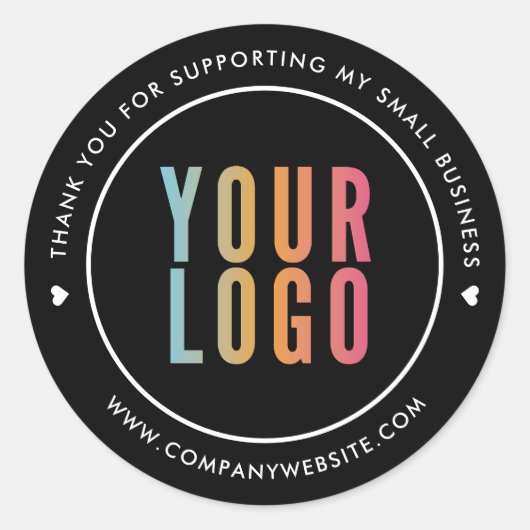 私の小規模企業をサポートしてくれてありがとう ラウンドシール (正面)