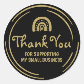 私の小規模企業をサポートしてくれてありがとう ラウンドシール (正面)