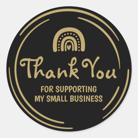 私の小規模企業をサポートしてくれてありがとう ラウンドシール (正面)