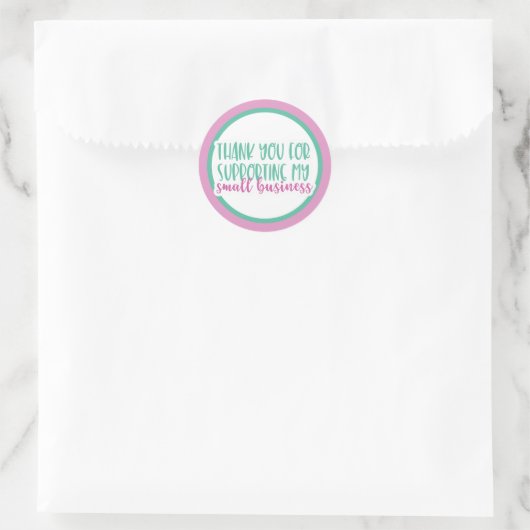 私の小規模企業をサポートしてくれてありがとう ラウンドシール (バッグ)