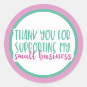 私の小規模企業をサポートしてくれてありがとう ラウンドシール (正面)