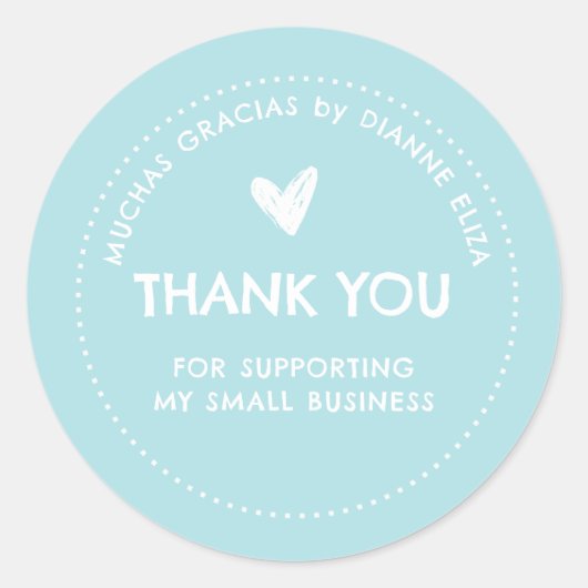 私の小規模企業をサポートしてくれてありがとう ラウンドシール (正面)