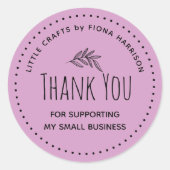 私の小規模企業をサポートしてくれてありがとう ラウンドシール (正面)