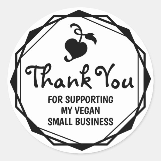 私の小規模企業をサポートしてくれてありがとう ラウンドシール (正面)