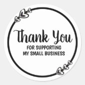 私の小規模企業をサポートしてくれてありがとう ラウンドシール (正面)