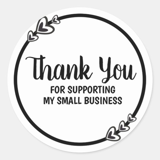 私の小規模企業をサポートしてくれてありがとう ラウンドシール (正面)