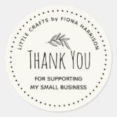 私の小規模企業をサポートしてくれてありがとう ラウンドシール (正面)