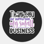 私の小規模企業をサポートしてくれてありがとう ラウンドシール (正面)