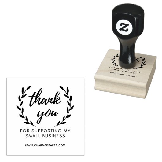 私の小規模企業をサポートしてくれてありがとう ラバースタンプ (押印)