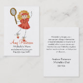 私の少し未来のテニス選手のお母さんカード コーリングカード (正面/裏面)