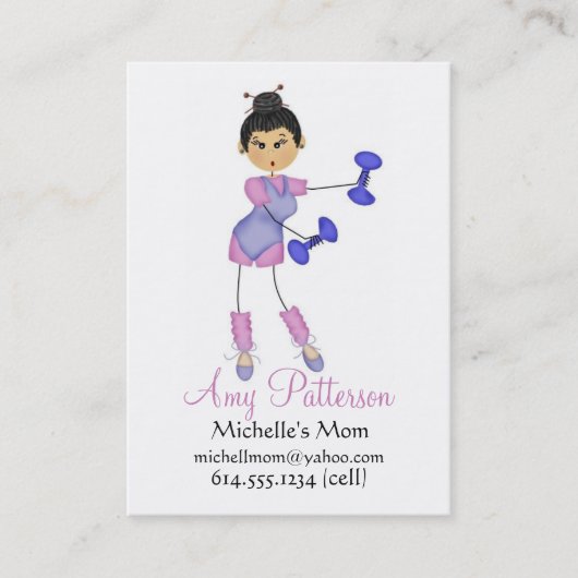 私の少し未来の健康のインストラクターのお母さんカード コーリングカード (正面)