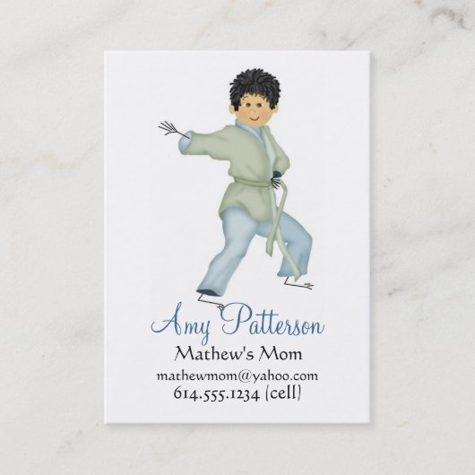 私の少し空手のお母さんカード コーリングカード (正面)