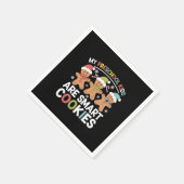 私の就学前の子供は頭が切れるCookie先生クリスマス スタンダードカクテルナプキン (角)