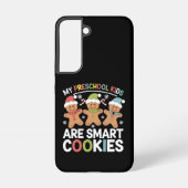 私の就学前の子供は頭が切れるCookie先生クリスマス Samsung Galaxyケース (裏面)
