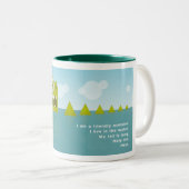 私の尾は長いです ツートーンマグカップ (正面右)