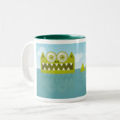 私の尾は長いです ツートーンマグカップ (正面左)