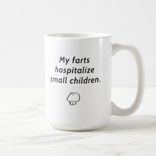 "私の屁入院させます小さい子供"を コーヒーマグカップ