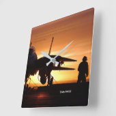 「私の岩」詩篇144:1-2 スクエア壁時計 (傾斜)