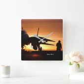 「私の岩」詩篇144:1-2 スクエア壁時計 (ホーム)