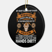 私の工芸品を木工で磨くと木こりが出来る セラミックオーナメント (左)