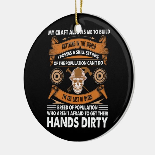 私の工芸品を木工で磨くと木こりが出来る セラミックオーナメント (左)