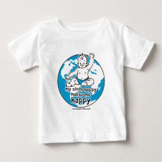 私の布のおむつは私を幸せにさせます ベビーTシャツ