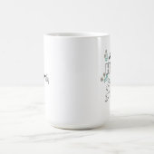 私の希望はイエスにある ピンクの花柄 コーヒーマグカップ (中央)