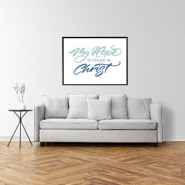 私の希望はキリストの手に手紙で見つけられる ポスター