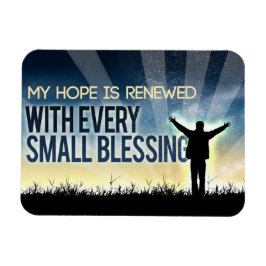 「私の希望は更新される」モチベーション肯定フレキシ マグネット