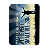 「私の希望は更新される」モチベーション肯定フレキシ マグネット (縦)