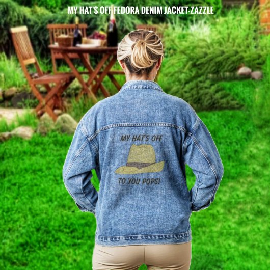 私の帽子のオフフェドーラ デニムジャケット