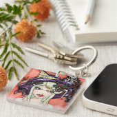 "私の帽子はすばらしいです、余りに! "キーホルダー キーホルダー (正面右)