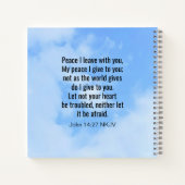 私の平和あなた与えの聖句の雲の中の可愛い犬 ノートブック (裏面)