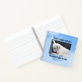 私の平和あなた与えの聖句の雲の中の可愛い犬 ノートブック (内部)