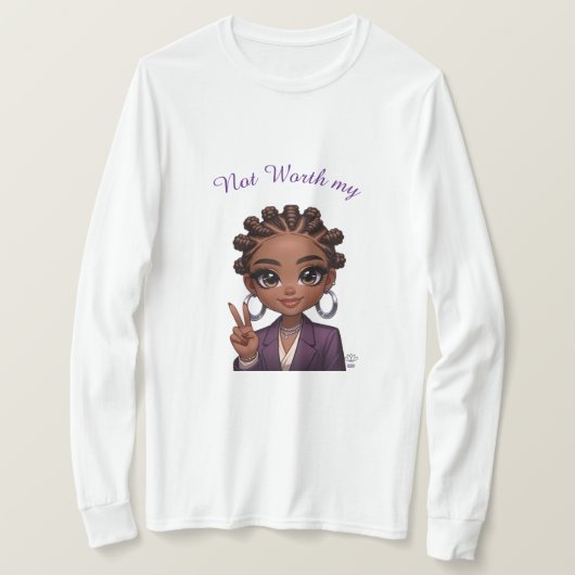 私の平和の価値がない Tシャツ (デザイン正面)