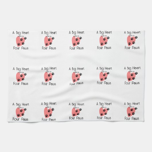 私の平和は4つの足に残る – かわいいペットの恋人引用文 キッチンタオル (横)