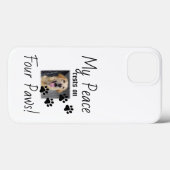 私の平和は4つの足に残る – かわいいペットの恋人引用文 Case-Mate iPhoneケース (裏面 (横))