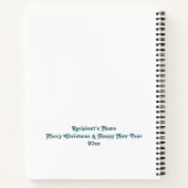 私の年ルール女性パワークリスマスカスタム年 ノートブック (裏面)