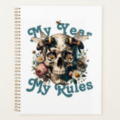 私の年ルール女性パワークリスマスカスタム年 プランナー手帳 (正面)