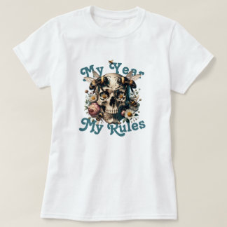 私の年ルール女性パワークリスマスカスタム年 Tシャツ