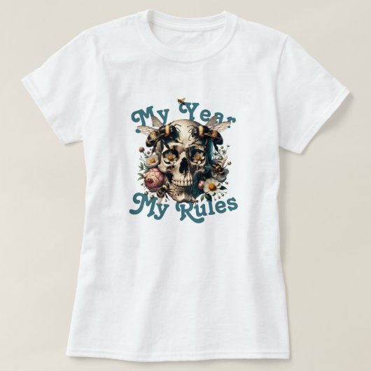 私の年ルール女性パワークリスマスカスタム年 Tシャツ (デザイン正面)