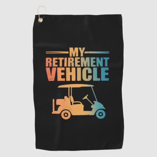 私の年金車ゴルフカートゴルファーゴルフカート ゴルフタオル (正面)