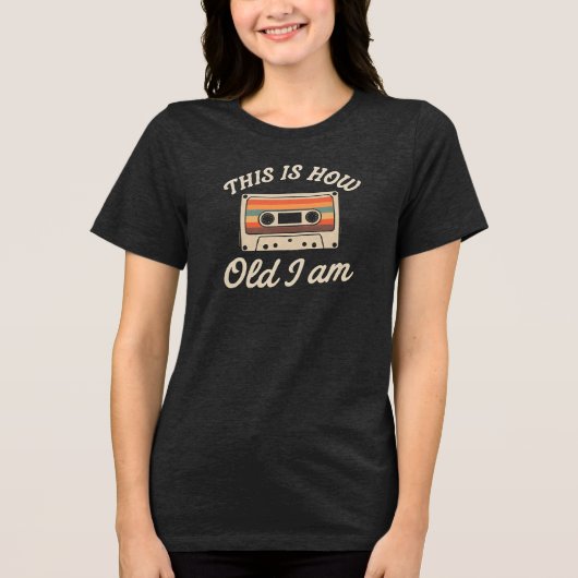 私の年齢です トライブレンドTシャツ (正面)